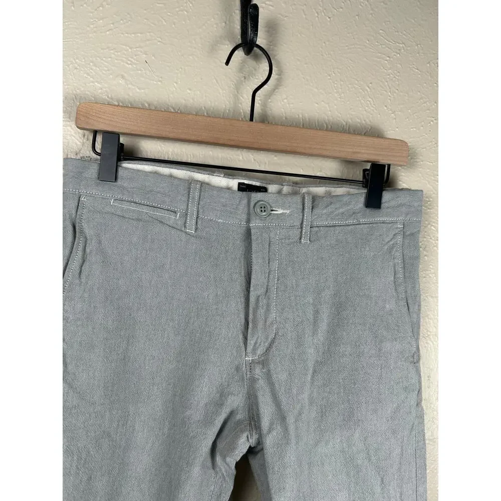 J.Crew Men's Size 29X32 Pants 484 Gray Straight Leg Stretch Cotton Trousers